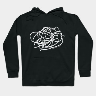 Thought Pattern Thinking Scribble - White Hoodie